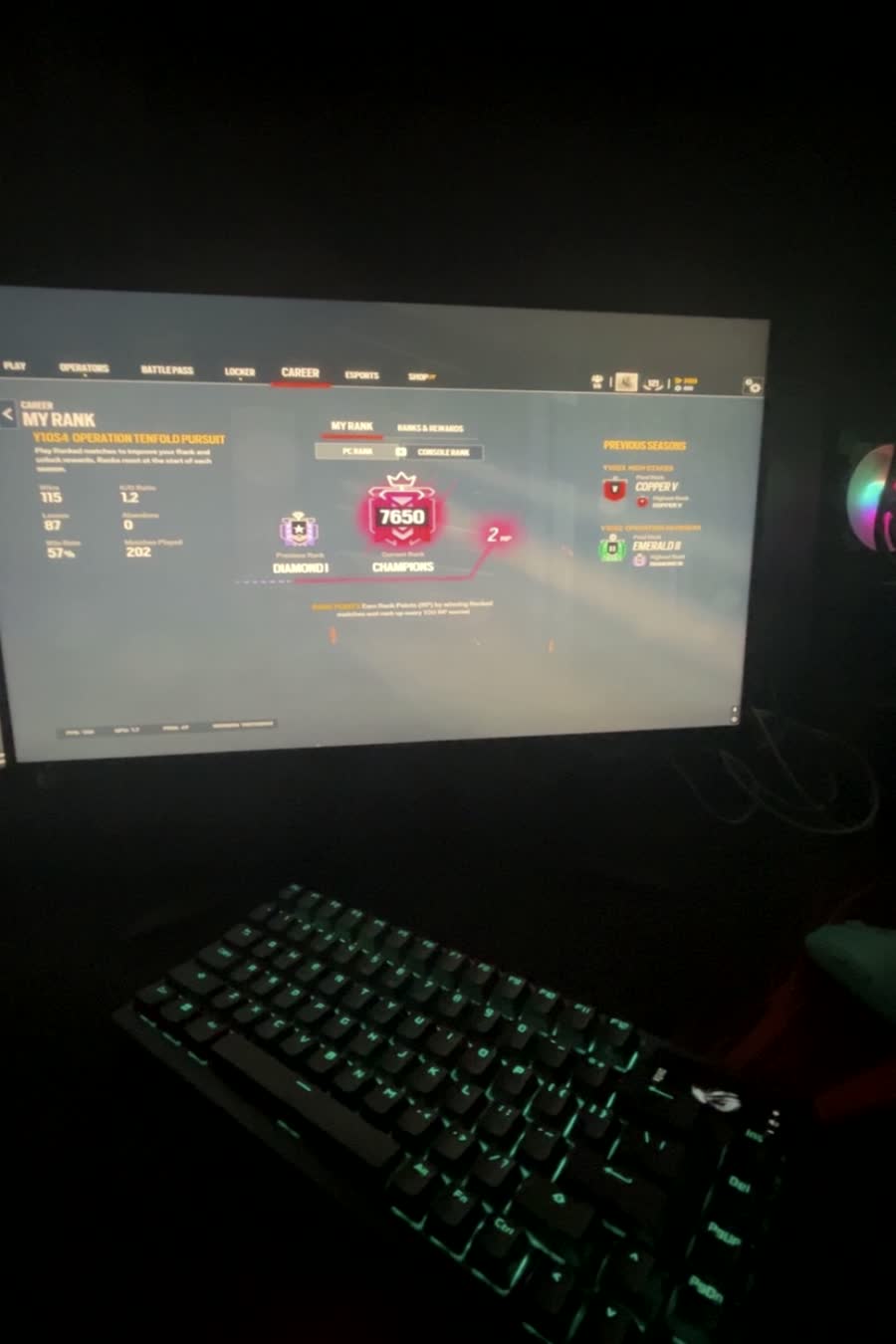 Rainbow Six Siege Champion rank screenshot